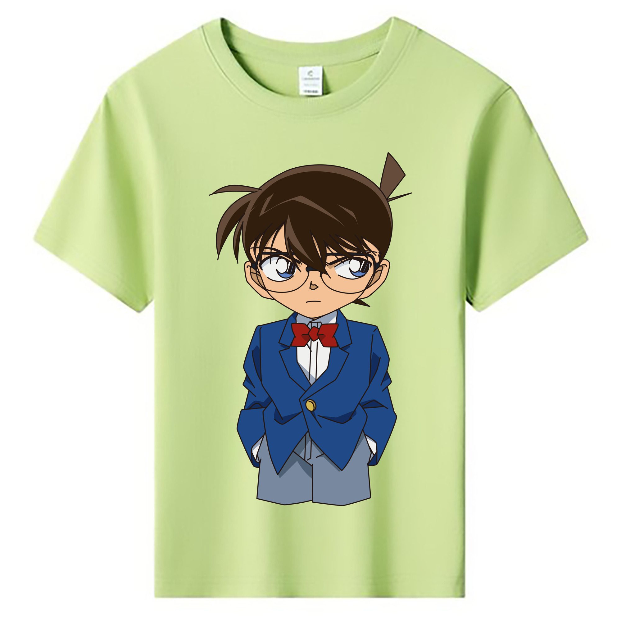 （画像用） 名探偵コナン 江戸川 コナン Detective Conan Conan Edogawa 綿100％キッズTシャツ（フロントプリント）